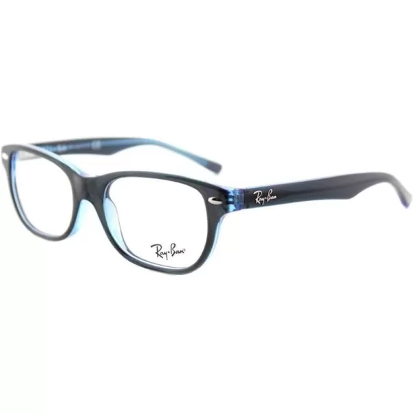 RayBan Kids Ry1555 Square Prescription Eyeglass FramesBlue on Blue FluorescentDemo Lens