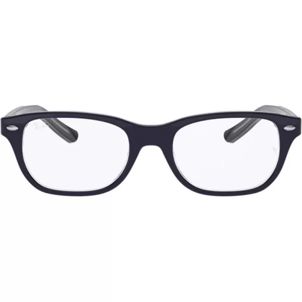 RayBan Kids Ry1555 Square Prescription Eyeglass FramesBlue on TransparentDemo Lens