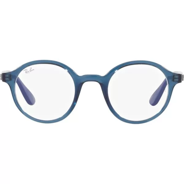 RayBan Kids Ry1561 Round Prescription Eyeglass FramesTransparent BlueDemo Lens