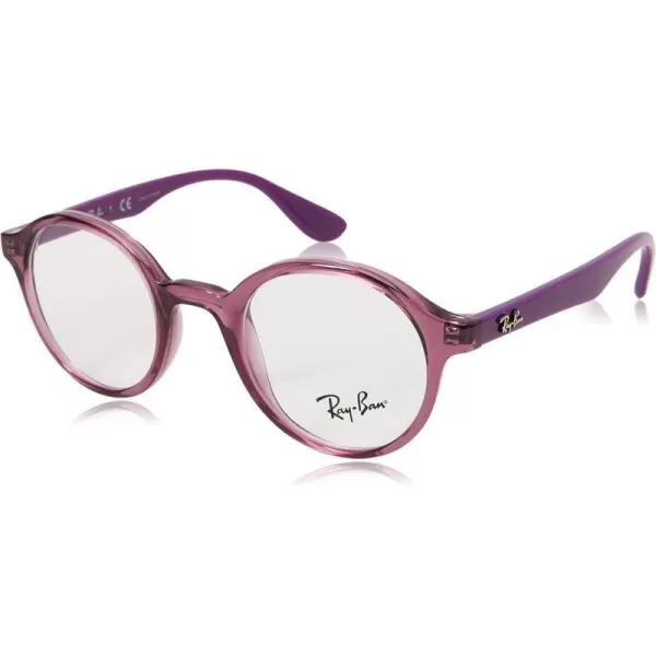 RayBan Kids Ry1561 Round Prescription Eyeglass FramesTransparent FuchsiaDemo Lens