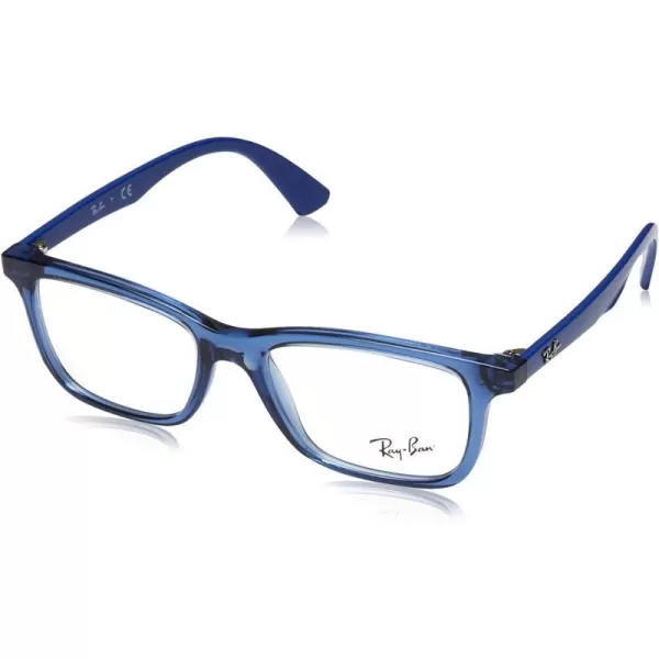 RayBan Kids Ry1562 Square Prescription Eyeglass FramesTransparent BlueDemo Lens