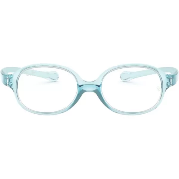 RayBan Kids Ry1587 Oval Prescription Eyeglass FramesTransparent Light BlueDemo Lens