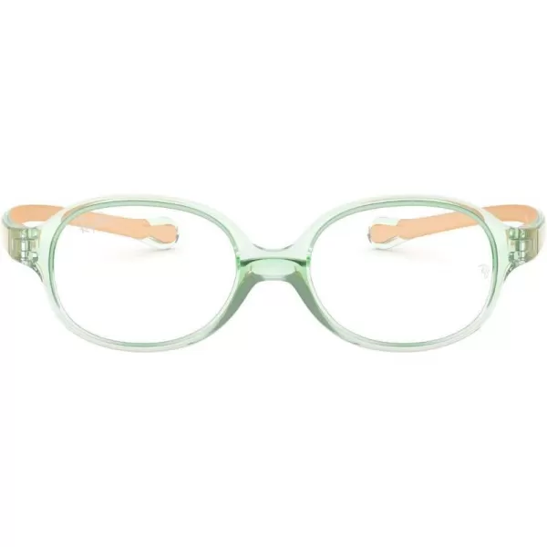 RayBan Kids Ry1587 Oval Prescription Eyeglass FramesTransparent Light GreenDemo Lens