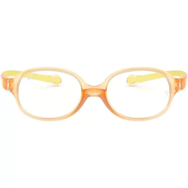 RayBan Kids Ry1587 Oval Prescription Eyeglass FramesTransparent Light OrangeDemo Lens