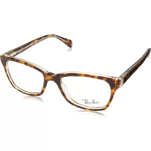 RayBan Kids Ry1591 Square Prescription Eyeglass FramesHavana on TransparentDemo Lens