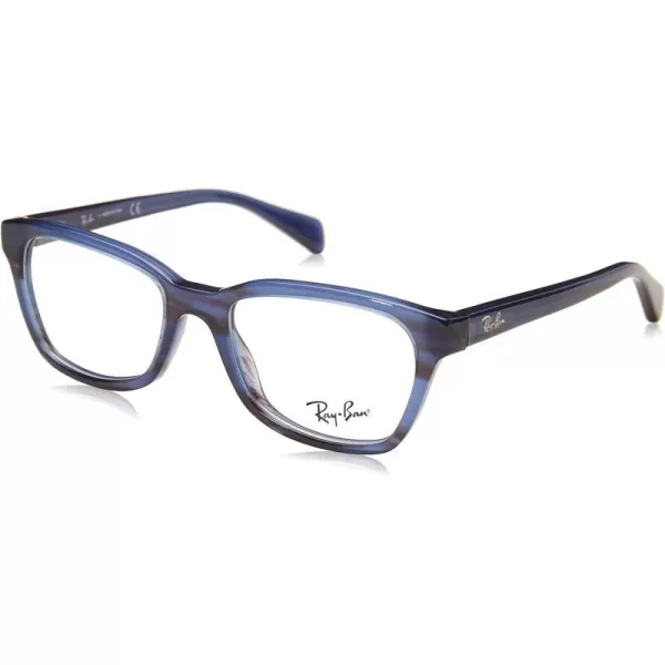 RayBan Kids Ry1591 Square Prescription Eyeglass FramesStriped BlueDemo Lens