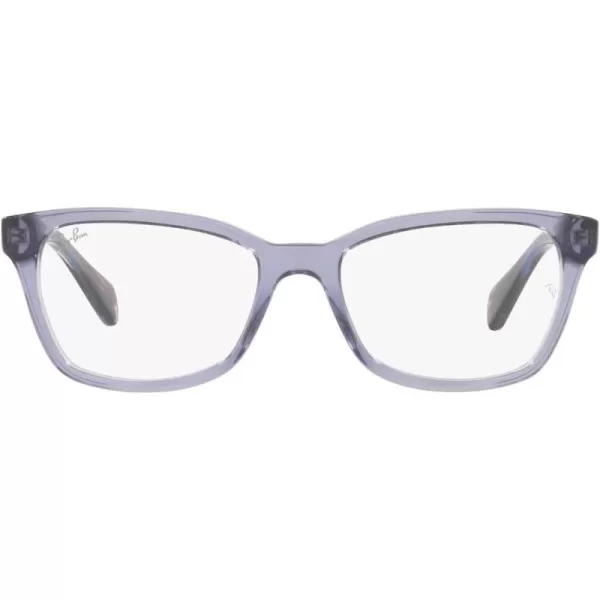 RayBan Kids Ry1591 Square Prescription Eyeglass FramesTransparent BlueDemo Lens