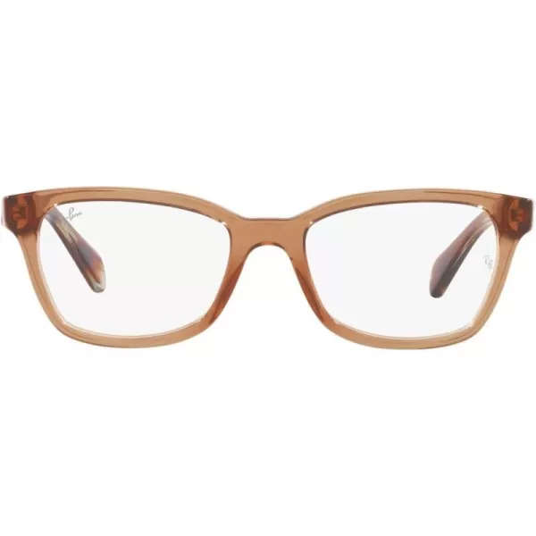 RayBan Kids Ry1591 Square Prescription Eyeglass FramesTransparent BrownDemo Lens