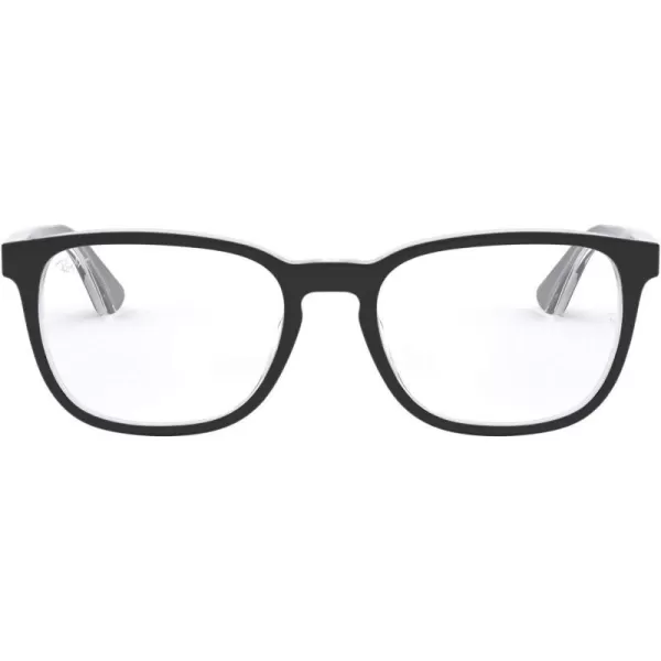 RayBan Kids Ry1592 Square Prescription Eyeglass FramesBlack on TransparentDemo Lens