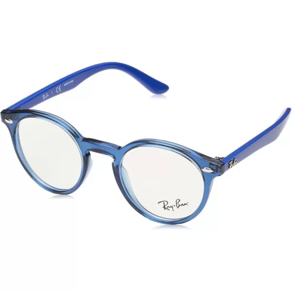 RayBan Kids Ry1594 Round Prescription Eyeglass FramesTransparent BlueDemo Lens