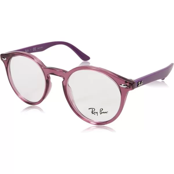 RayBan Kids Ry1594 Round Prescription Eyeglass FramesTransparent FuchsiaDemo Lens