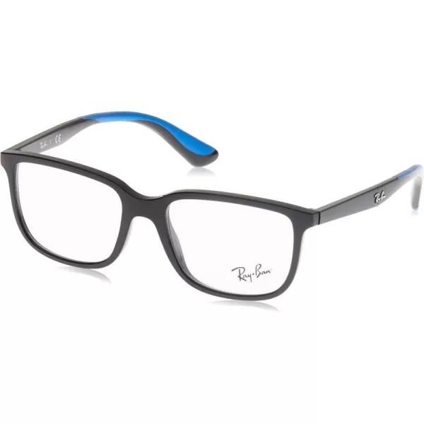 RayBan Kids Ry1605 Rectangular Prescription Eyeglass FramesBlackDemo Lens