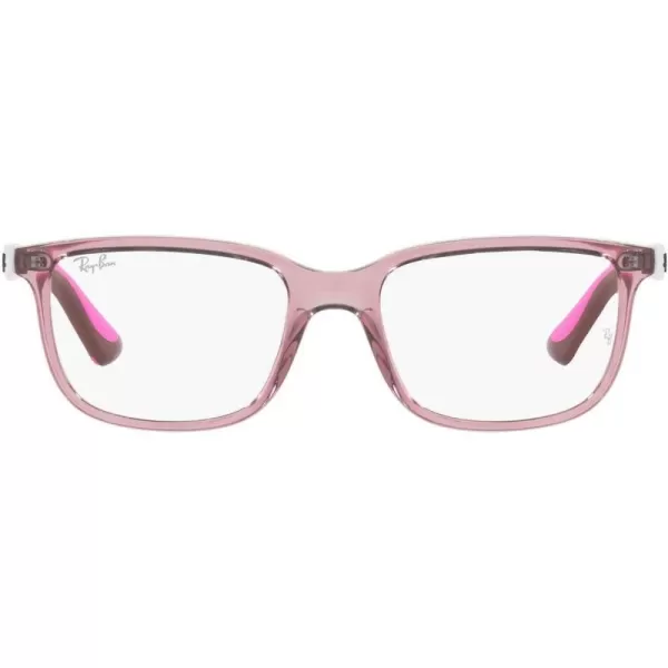 RayBan Kids Ry1605 Rectangular Prescription Eyeglass FramesTransparent PinkDemo Lens