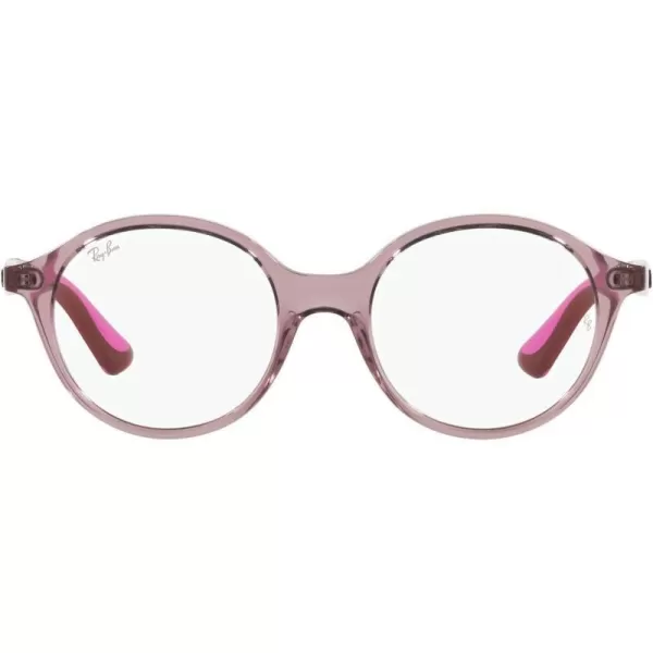 RayBan Kids Ry1606 Round Prescription Eyeglass FramesTransparent PinkDemo Lens