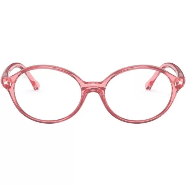 RayBan Kids Ry1901 Round Prescription Eyeglass FramesTransparent FuchsiaDemo Lens