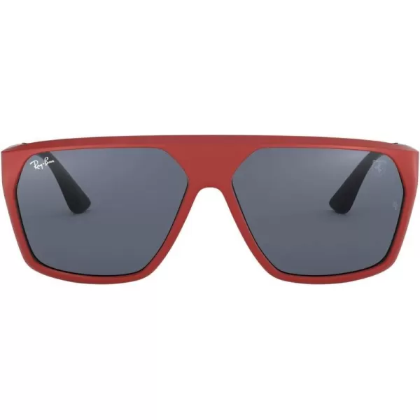 RayBan Mens RB4309m Scuderia Ferrari Collection Square SunglassesMatte RedGrey