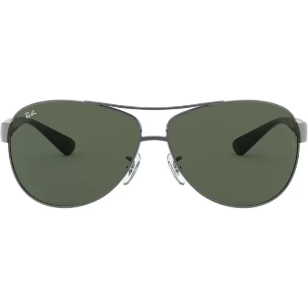 RayBan Mens Rb3386 Aviator SunglassesGunmetalDark Green