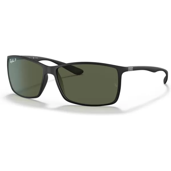 RayBan Mens Rb4179 Liteforce Square SunglassesMatte BlackPolarized Green