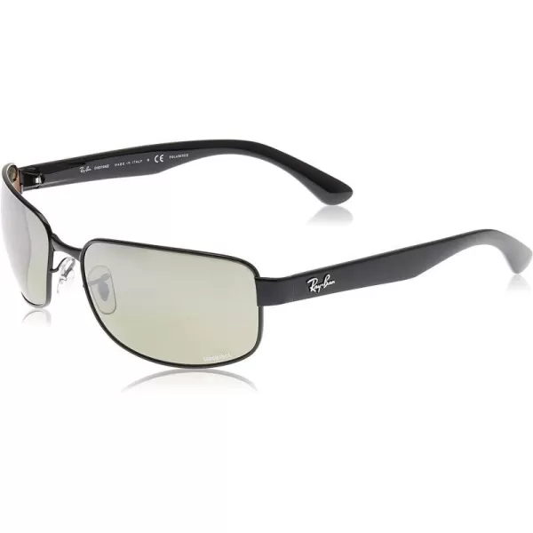 RayBan Mens Sunglasses MetalSteelBlackPolarized Grey Mirrored Silver Polarized Grey Mirror Silver