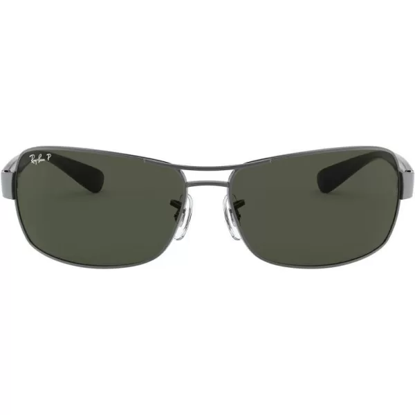 RayBan Mens Sunglasses RB3379 MetalGunmetalPolarized Dark Green Polarized Dark Green