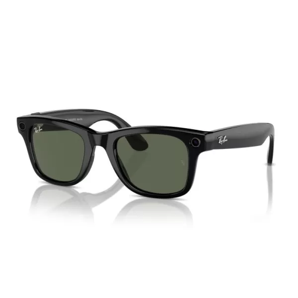 RayBan Meta  Headliner Standard Smart Glasses  Shiny Black Polarized G15 GreenWayfarer Large Plano Shiny Black  G15 Green