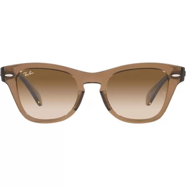 RayBan RB0707s Square SunglassesTransparent Light BrownClear Brown Gradient