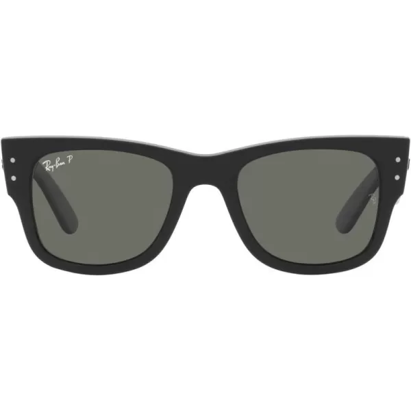 RayBan RB0840s Mega Wayfarer Square SunglassesBlackGreen Polarized