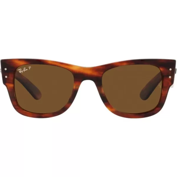 RayBan RB0840s Mega Wayfarer Square SunglassesStriped HavanaBrown Polarized