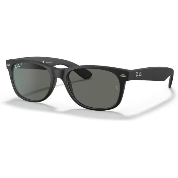 RayBan RB2132 New Wayfarer Mirrored SunglassesRubber Black Green