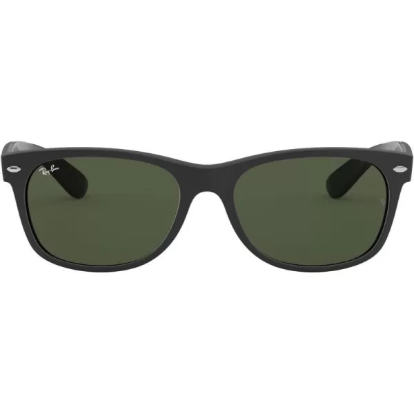 RayBan RB2132 New Wayfarer Square Sunglasses Rubber Black On BlackG15 Green 52 mmRayBan RB2132 New Wayfarer Square Sunglasses Rubber Black On BlackG15 Green 52 mm