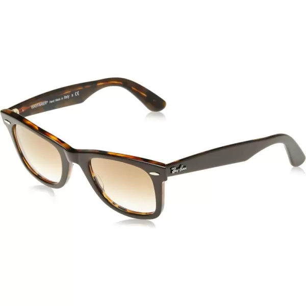 RayBan RB2140 Original Wayfarer Gradient SunglassesBrown on Yellow HavanaClear Gradient Brown