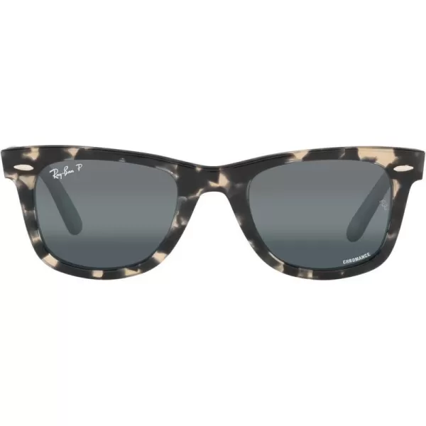 RayBan RB2140 Original Wayfarer Gradient SunglassesGrey HavanaPolarized Clear Gradient Dark Blue