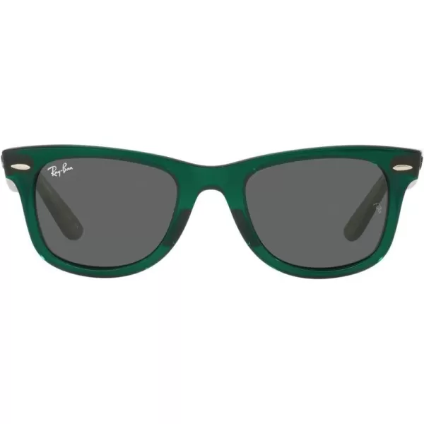 RayBan RB2140 Original Wayfarer Square SunglassesRb2140 Original Wayfarer Transparent GreenDark Grey