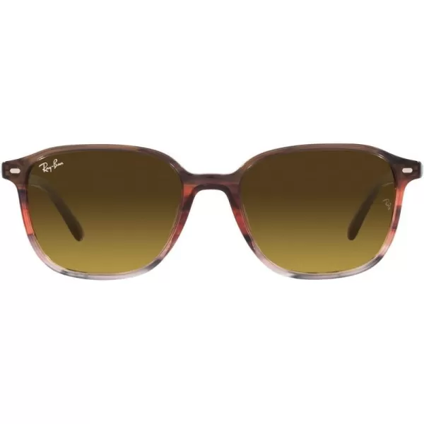 RayBan RB2193 Leonard Square SunglassesStriped Brown Gradient RedGradient Brown