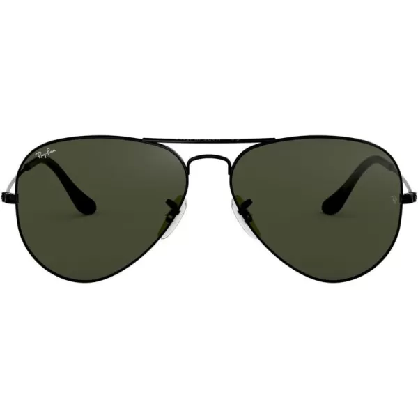 RayBan RB3025 Classic Aviator SunglassesBlackCrystal Green