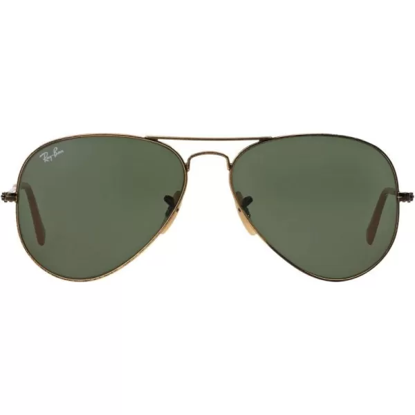 RayBan RB3025 Classic Aviator SunglassesMatte Antique GoldGreen