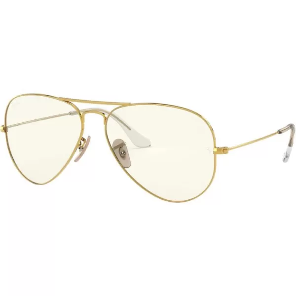 RayBan RB3025 Classic Evolve Photochromic Aviator SunglassesGoldClear to Grey Photochromic