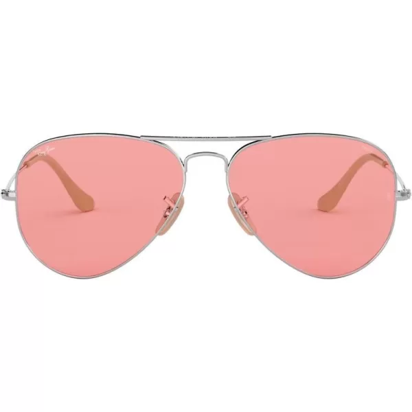 RayBan RB3025 Classic Evolve Photochromic Aviator SunglassesSilverPink Photochromic