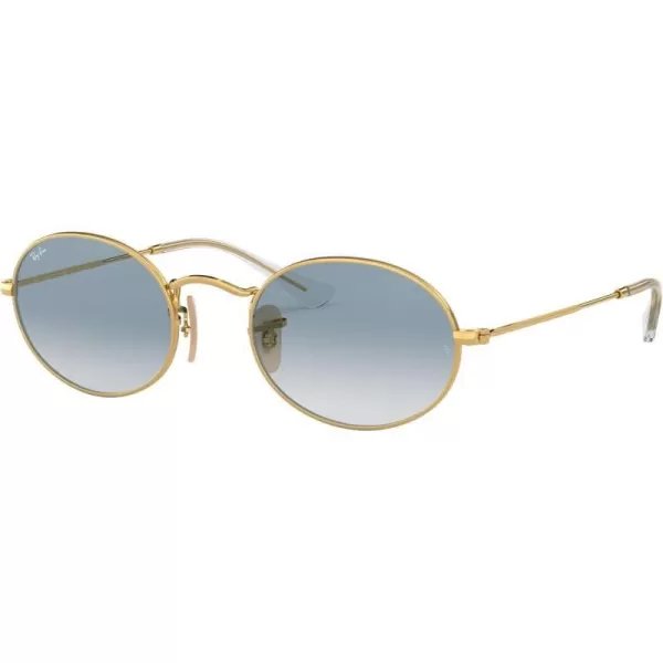 RayBan RB3547n Oval Flat Lens SunglassesGoldClear Gradient Blue