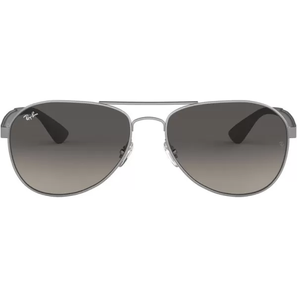 RayBan RB3549 Aviator SunglassesMatte GunmetalLight Grey Gradient Dark Grey