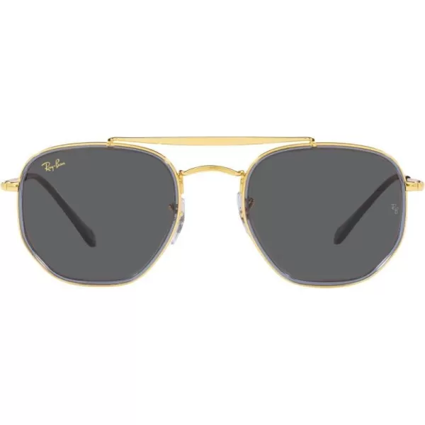 RayBan RB3648m The Marshal Ii Hexagonal SunglassesLegend GoldDark Grey