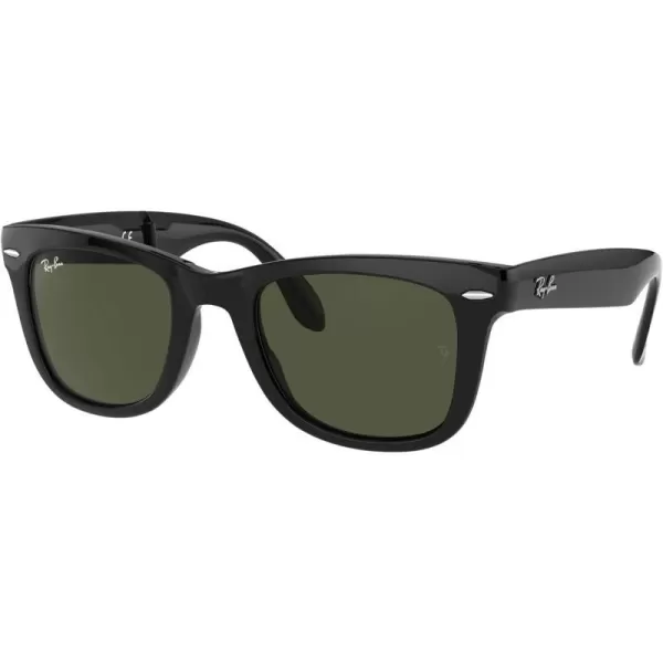 RayBan RB4105 Folding Wayfarer Square SunglassesBlackG15 Green