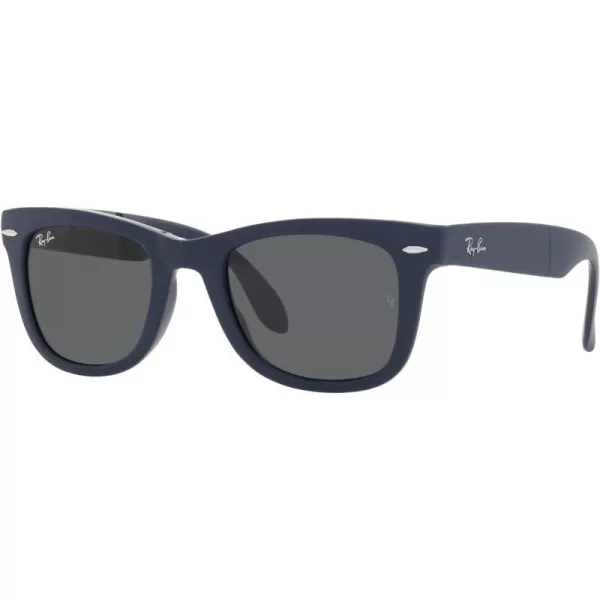 RayBan RB4105 Folding Wayfarer Square SunglassesBlueDark Grey