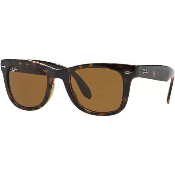 RayBan RB4105 Folding Wayfarer Square SunglassesLight HavanaB15 Brown