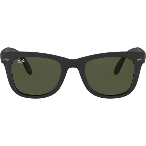 RayBan RB4105 Folding Wayfarer Square SunglassesMatte BlackG15 Green