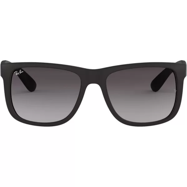 RayBan RB4165 Justin Rectangular SunglassesRubber BlackLight Grey Gradient Dark Grey