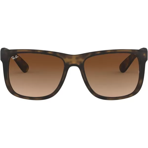 RayBan RB4165 Justin Rectangular SunglassesRubber Light HavanaBrown Gradient Dark Brown