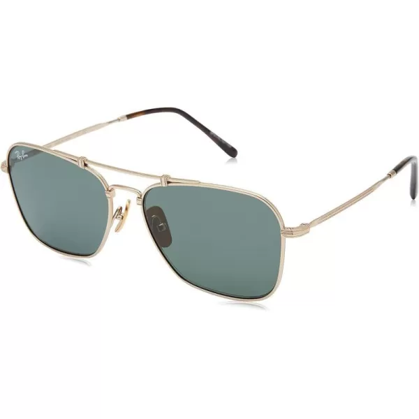 RayBan RB8136 Caravan Titanium Square SunglassesBrushed Demi Gloss WhiteDark Green