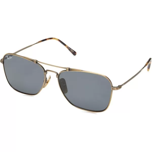 RayBan RB8136 Caravan Titanium Square SunglassesDemi Gloss Antique GoldGrey