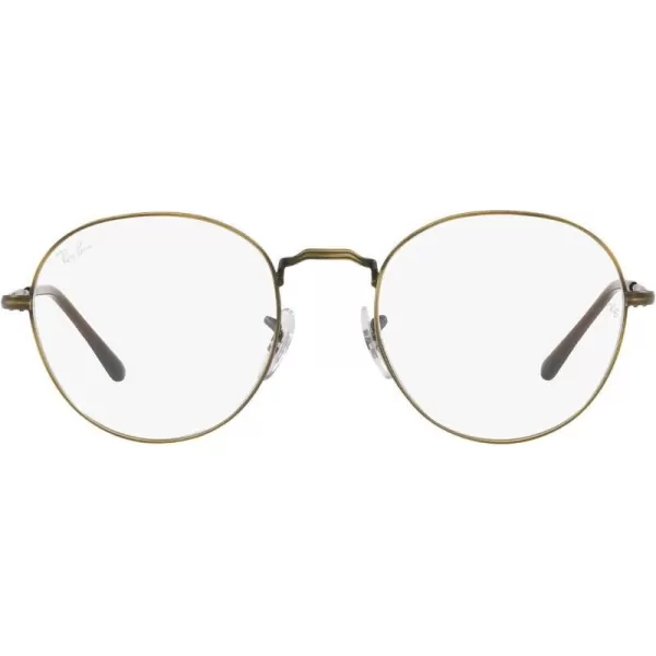 RayBan RX3582v Round Prescription Eyeglass FramesAntique GoldDemo Lens